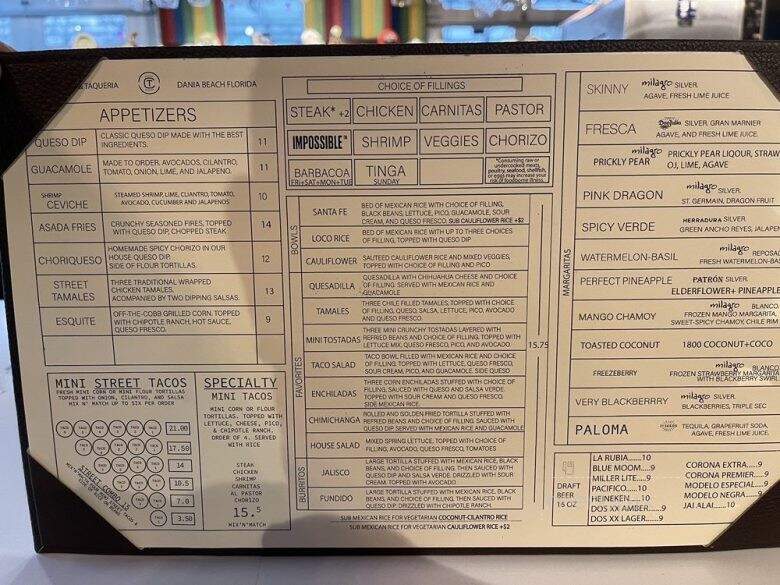 Ct Cantina Taqueria - Dania Beach, FL menu_pic