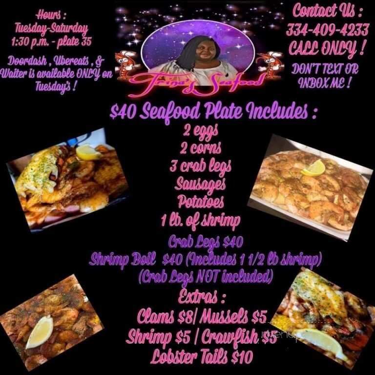 Trina's Seafood and More - MONTGOMERY, AL menu_pic
