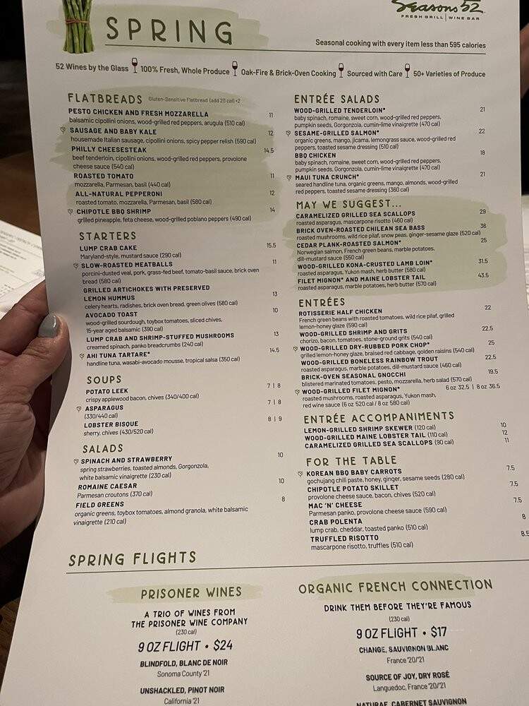 Seasons 52 - Paramus, NJ menu_pic