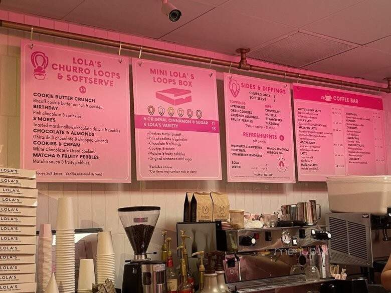 Lola's Handcrafted Churros - Lisle, IL menu_pic