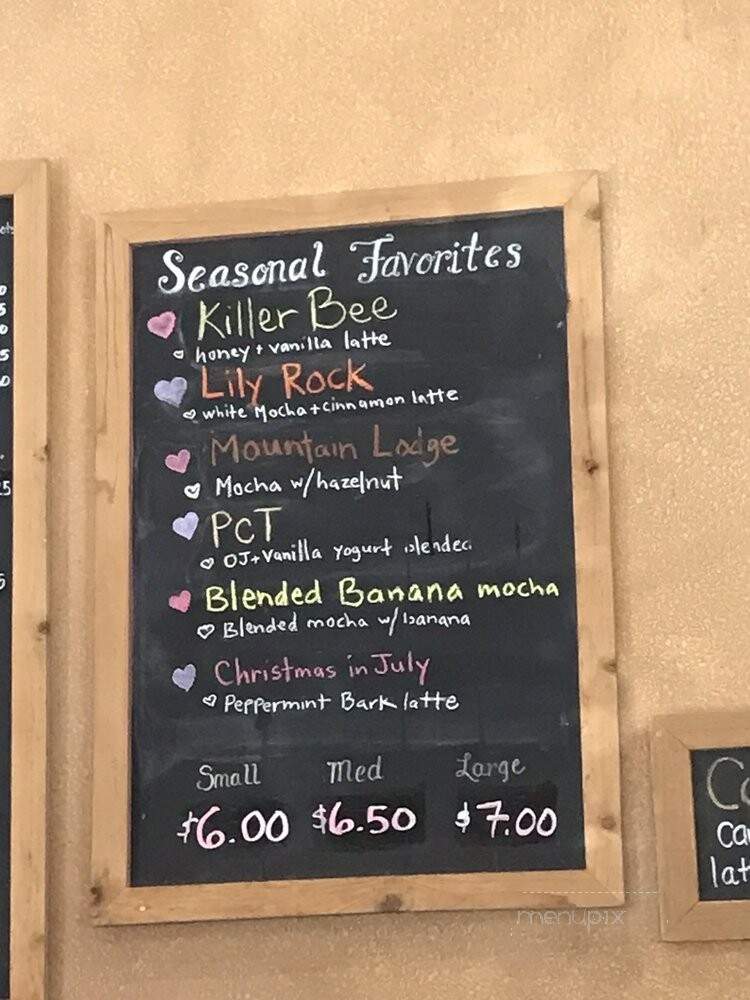Pure Bean Idy - Idyllwild-Pine Cove, CA menu_pic