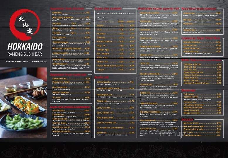 Hokkaido Ramen & Sushi Bar - Waco, TX menu_pic