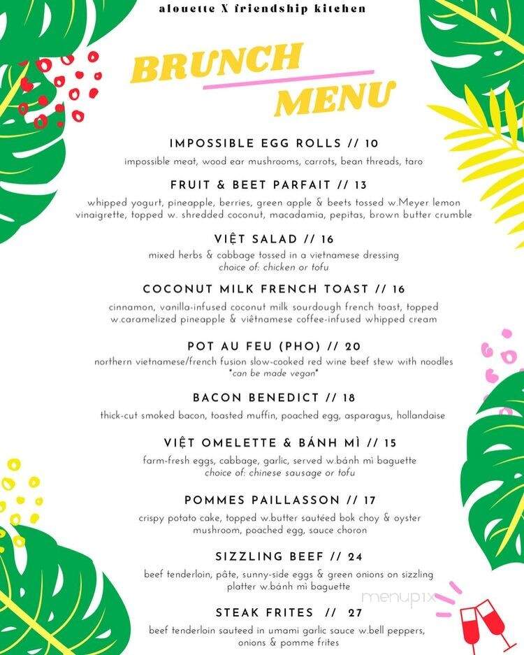 Alouette - Portland, OR menu_pic