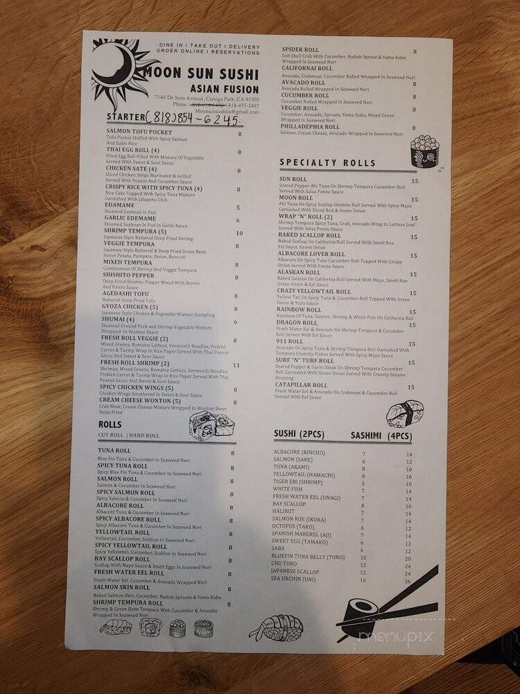 Moon Sun - Canoga Park, CA menu_pic