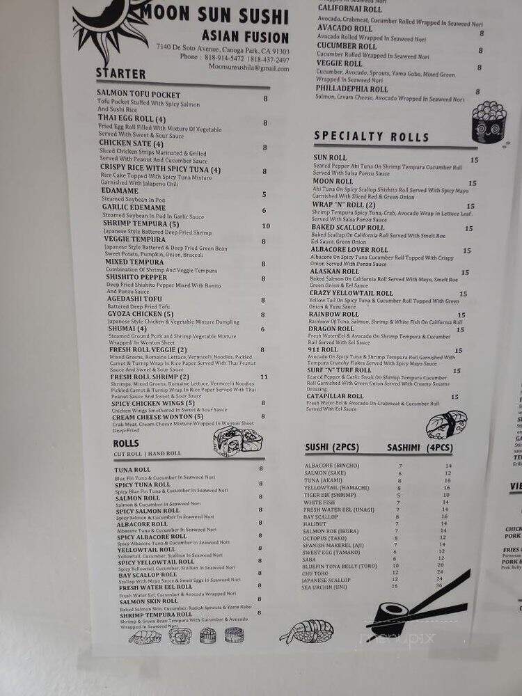 Moon Sun - Canoga Park, CA menu_pic