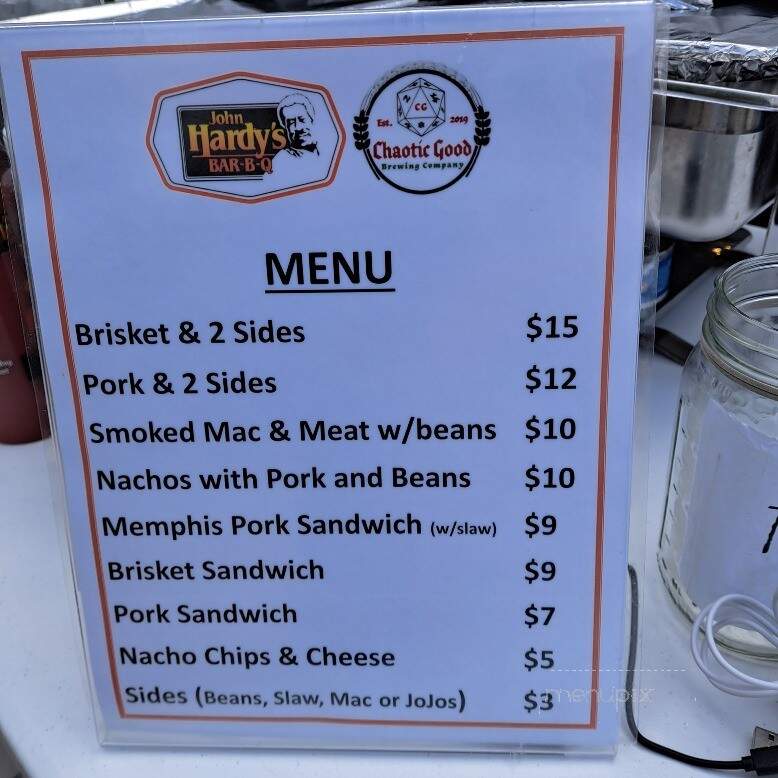 Chaotic Good Brewing Company - Kasson, MN menu_pic
