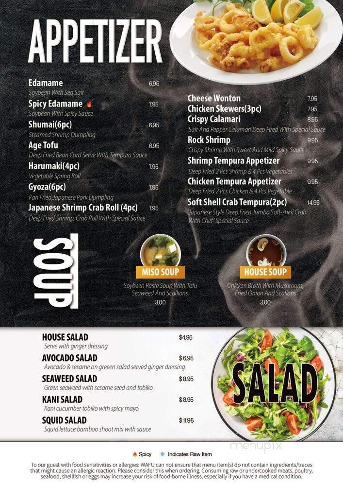 Wafu Japanese Steakhouse - Goldsboro, NC menu_pic