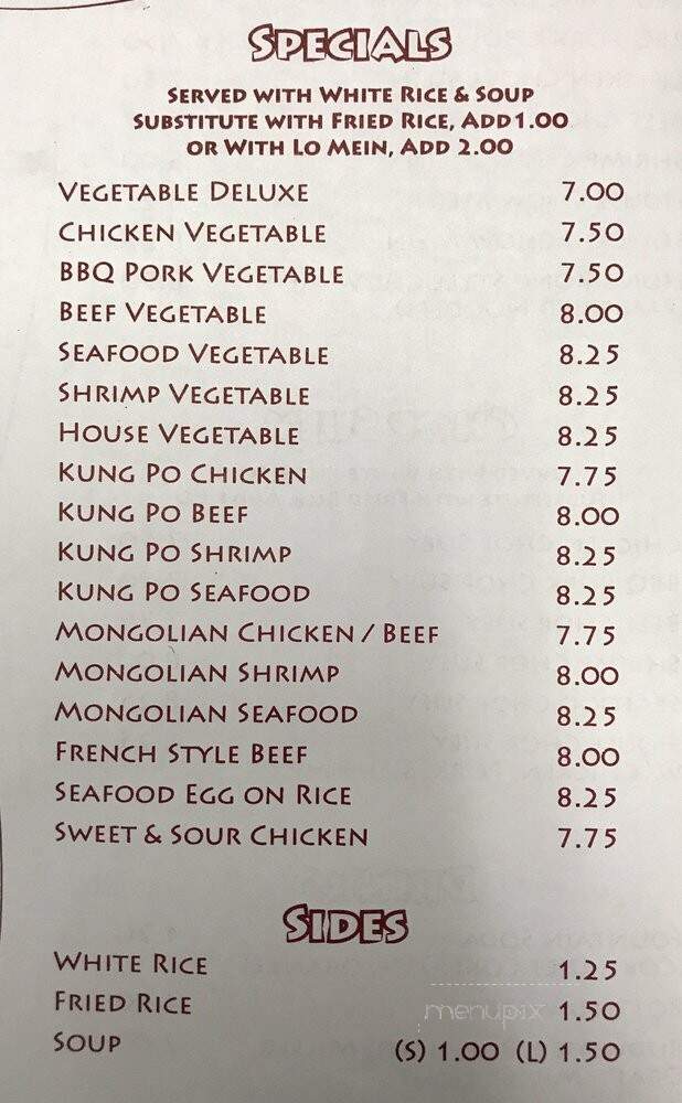 China Cafe At Grand Central Market - Los Angeles, CA menu_pic