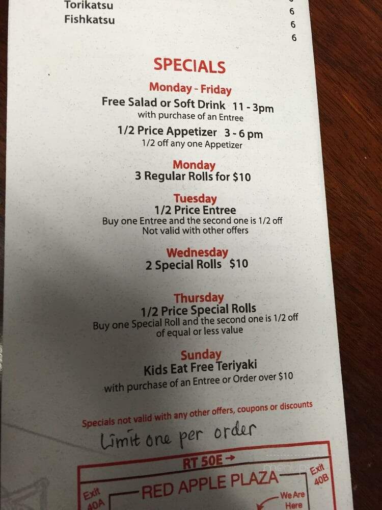 Shogun Sushi-Teriya - Chester, MD menu_pic