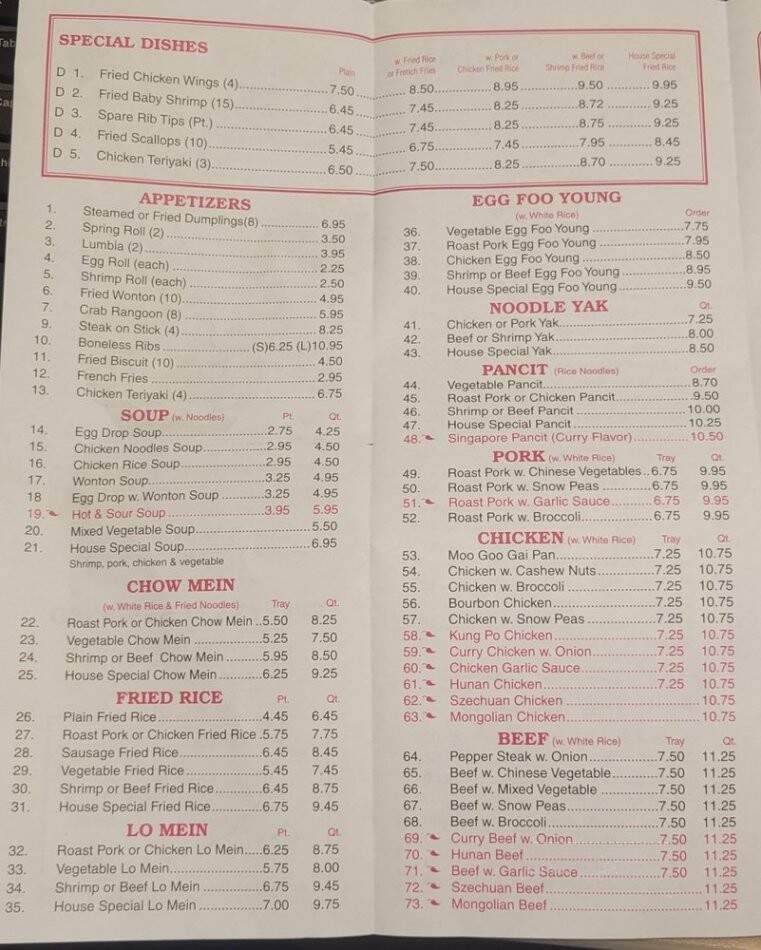 Shun Xing Chinese Restaurant - Chesapeake, VA menu_pic