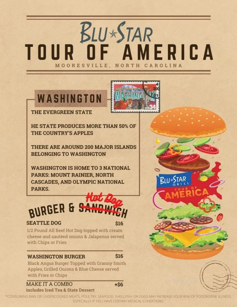 Blu Star Grill - Mooresville, NC menu_pic