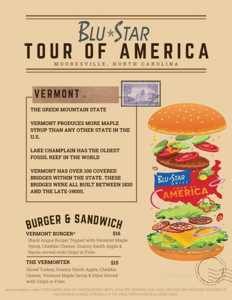 Blu Star Grill - Mooresville, NC menu_pic