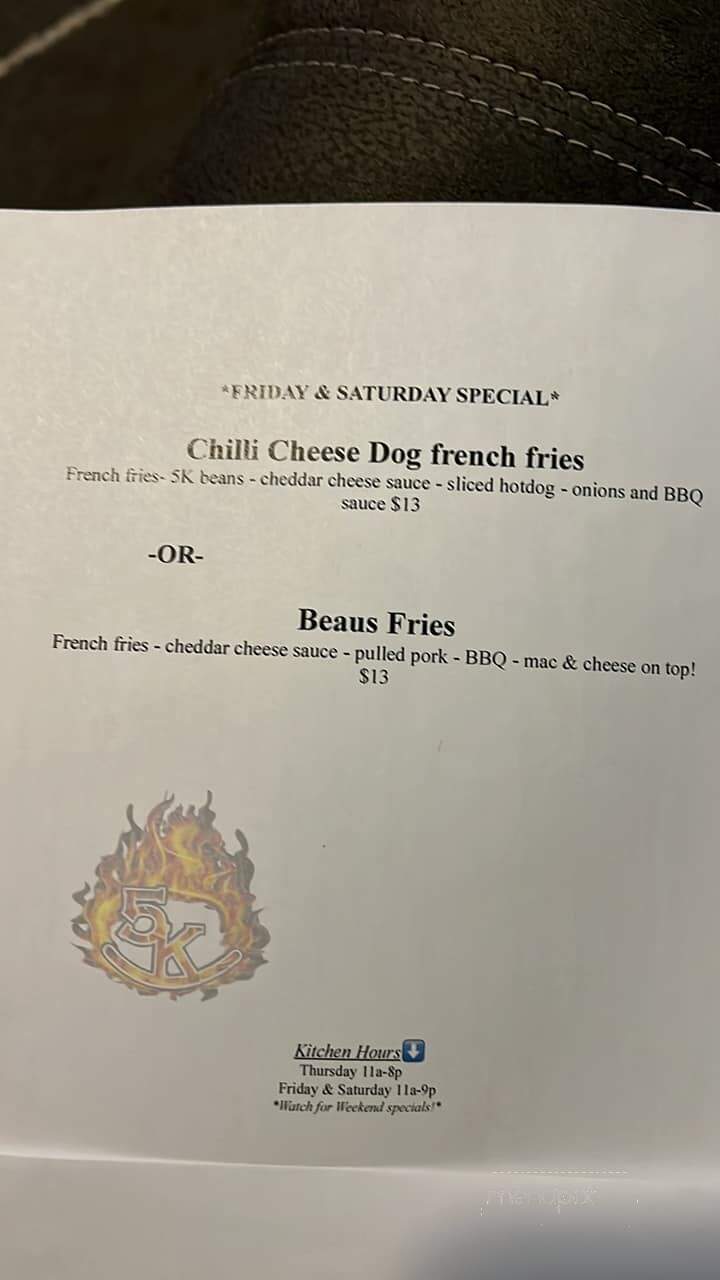 Checkered Flag Sports Bar - Independence, IA menu_pic