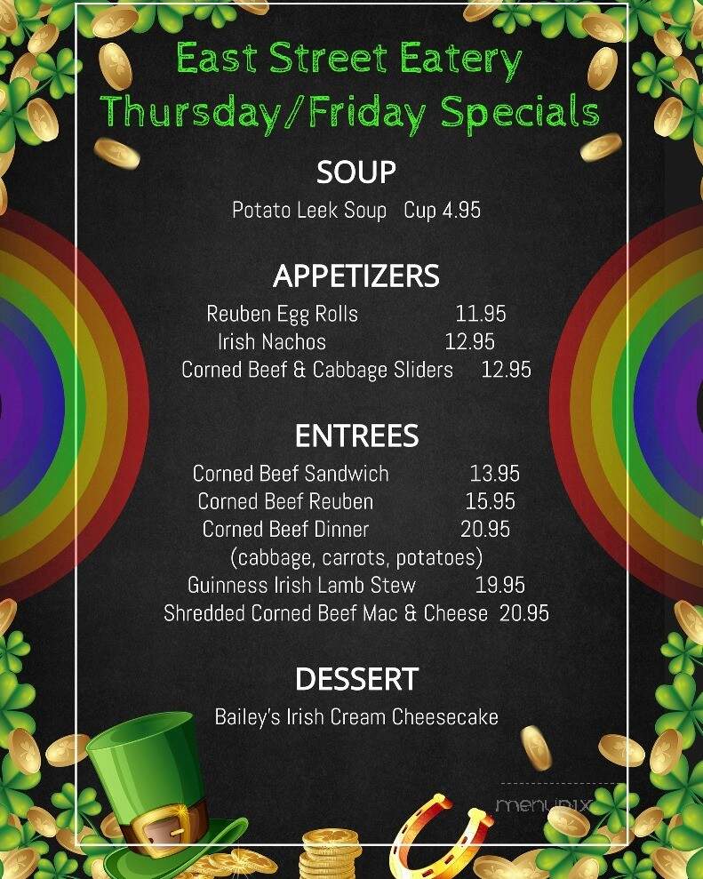 East Street Eatery - Wolcott, CT menu_pic