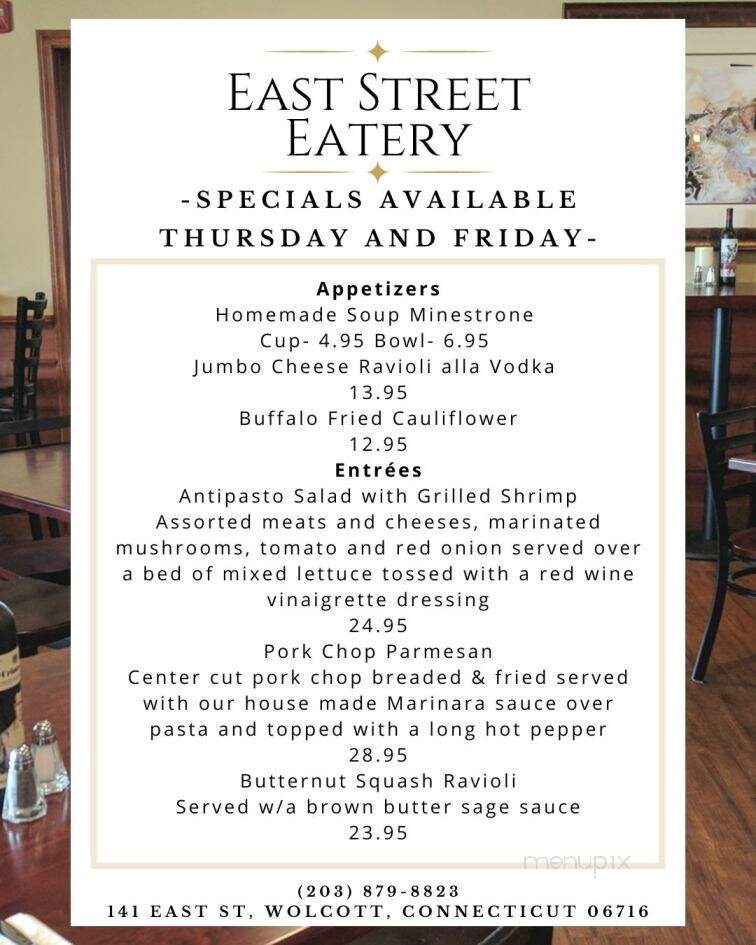 East Street Eatery - Wolcott, CT menu_pic