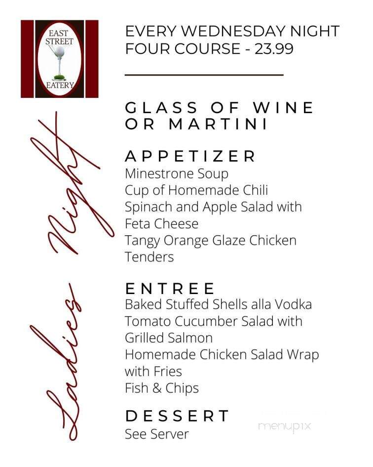 East Street Eatery - Wolcott, CT menu_pic