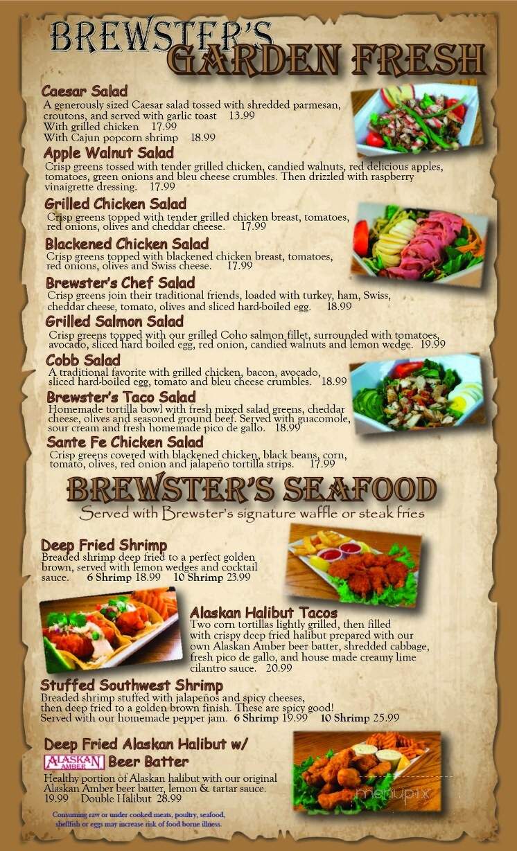 Brewsters Northgate - Fairbanks, AK menu_pic