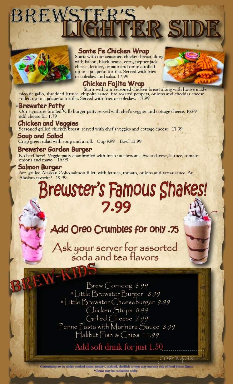 Brewsters Northgate - Fairbanks, AK menu_pic