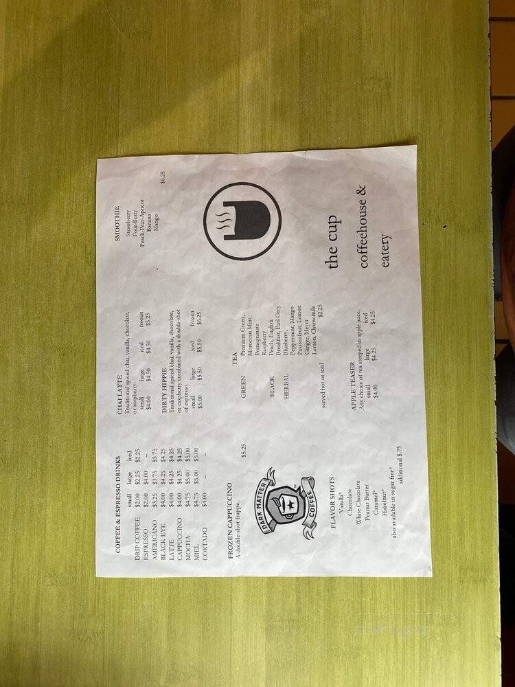 The Cup - Muncie, IN menu_pic