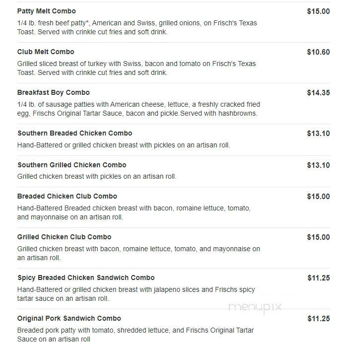 Frisch's Big Boy Restaurant - Harrison, OH menu_pic