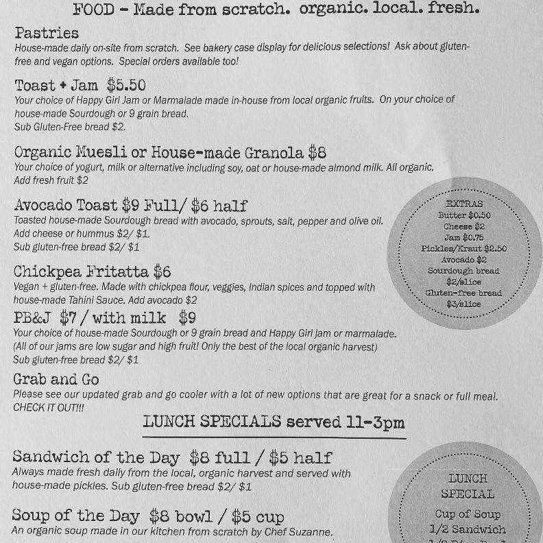 Happy Girl Kitchen Co. - Pacific Grove, CA menu_pic