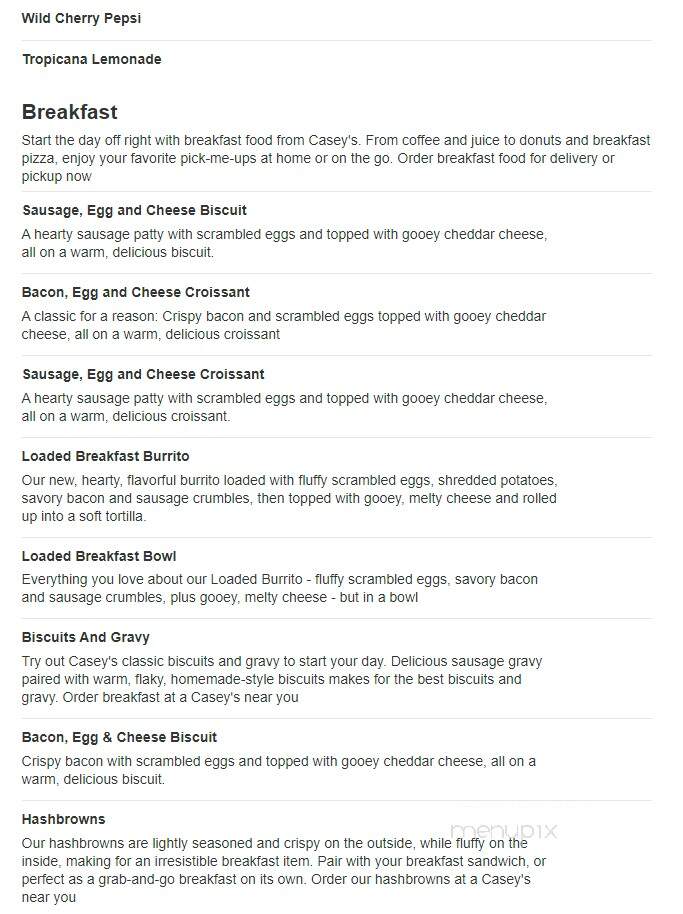 Caseys Carry Out Pizza - Garner, IA menu_pic