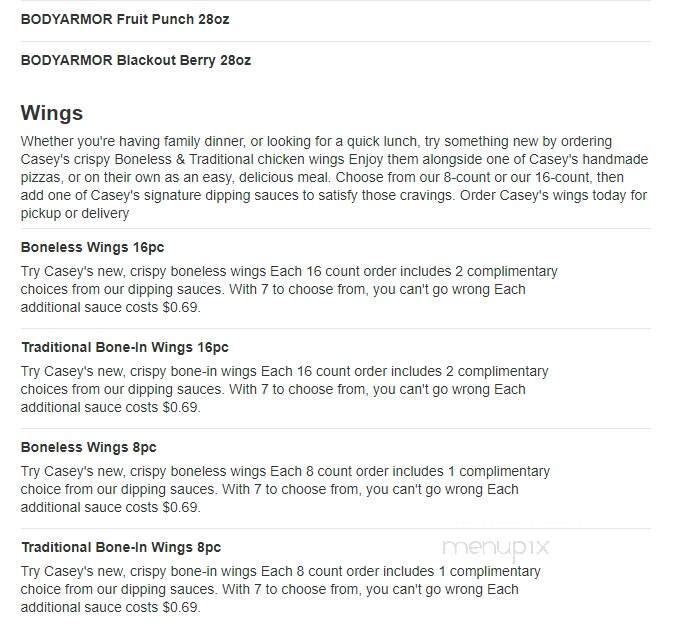 Caseys Carry Out Pizza - Garner, IA menu_pic