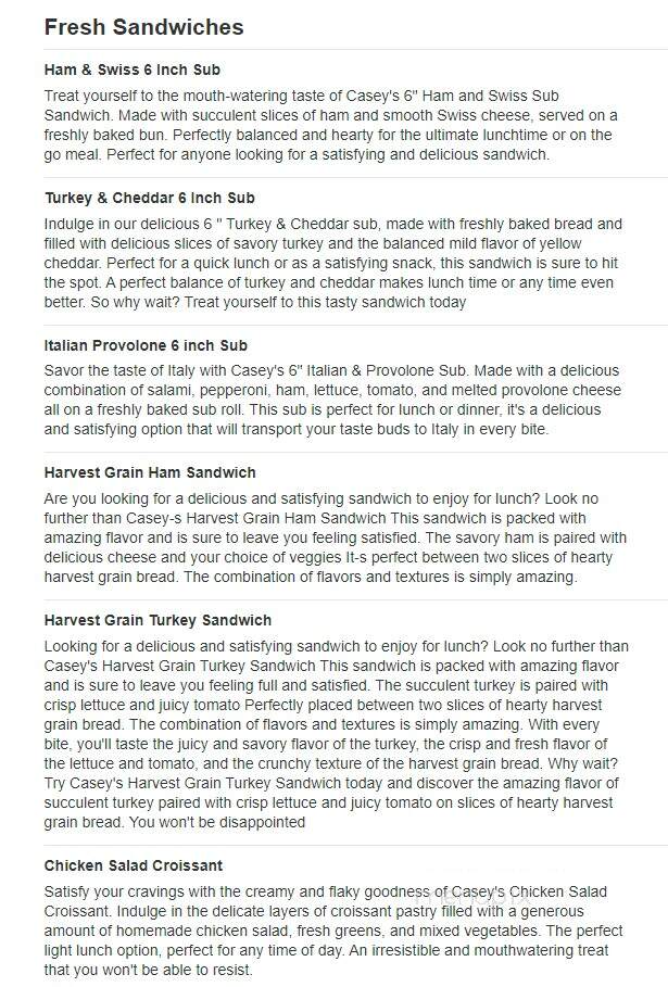 Caseys Carry Out Pizza - Garner, IA menu_pic
