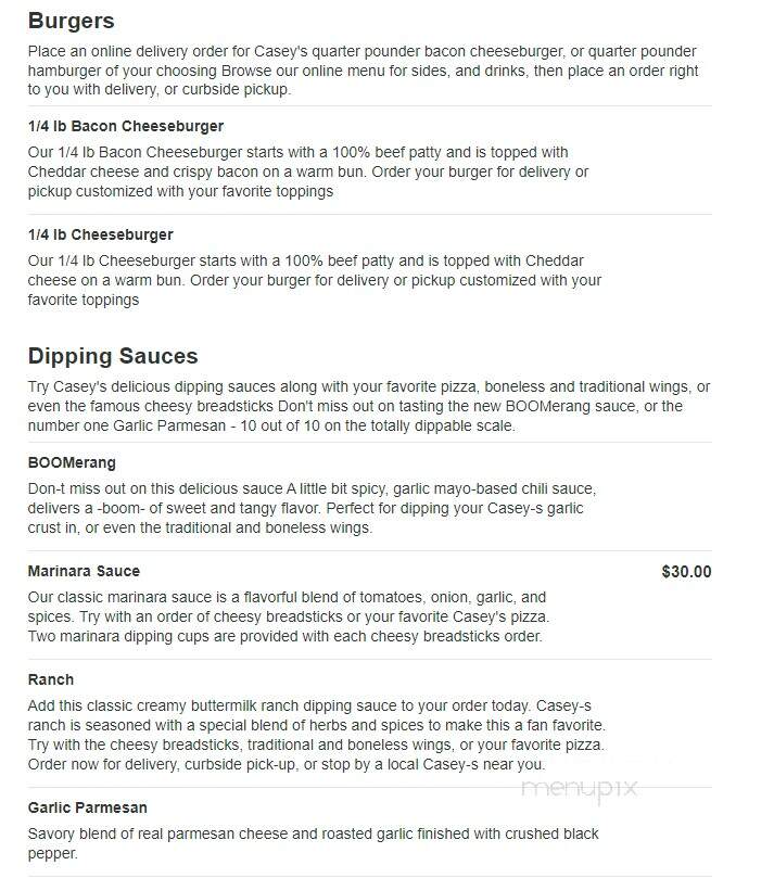 Caseys Carry Out Pizza - Garner, IA menu_pic