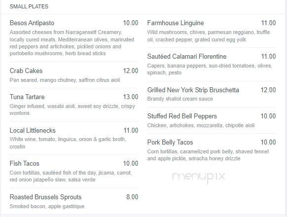 Besos Tea House - East Greenwich, RI menu_pic