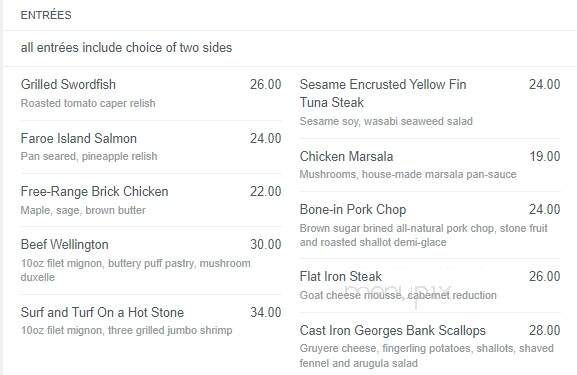 Besos Tea House - East Greenwich, RI menu_pic