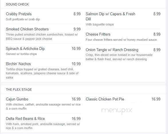 The Birchmere Music Hall - Alexandria, VA menu_pic
