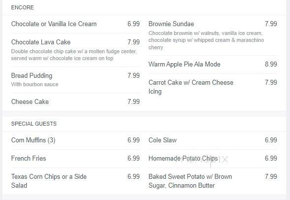 The Birchmere Music Hall - Alexandria, VA menu_pic