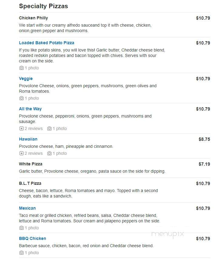 Pizza Cottage - Zanesville, OH menu_pic
