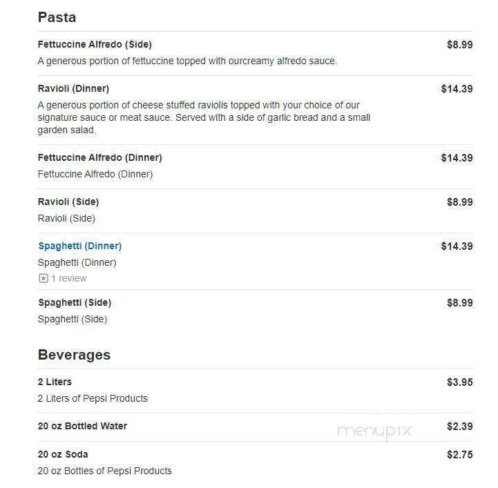 Pizza Cottage - Zanesville, OH menu_pic