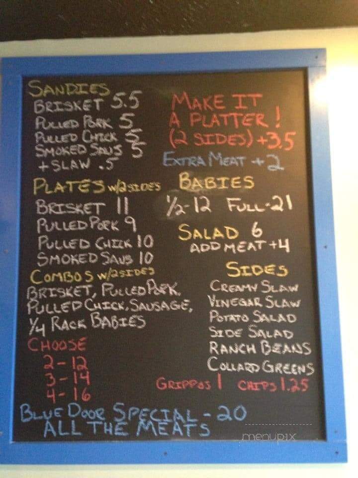 Blue Door Smokehouse - Lexington, KY menu_pic