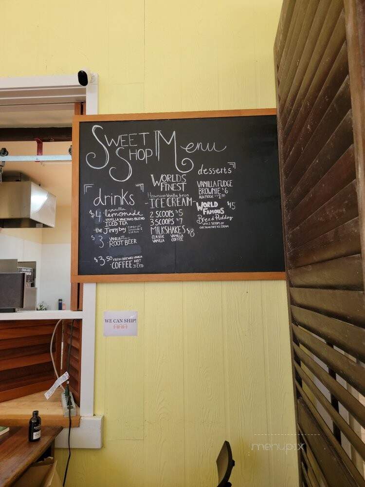 Hawaiian Vanilla Company - Paauilo, HI menu_pic