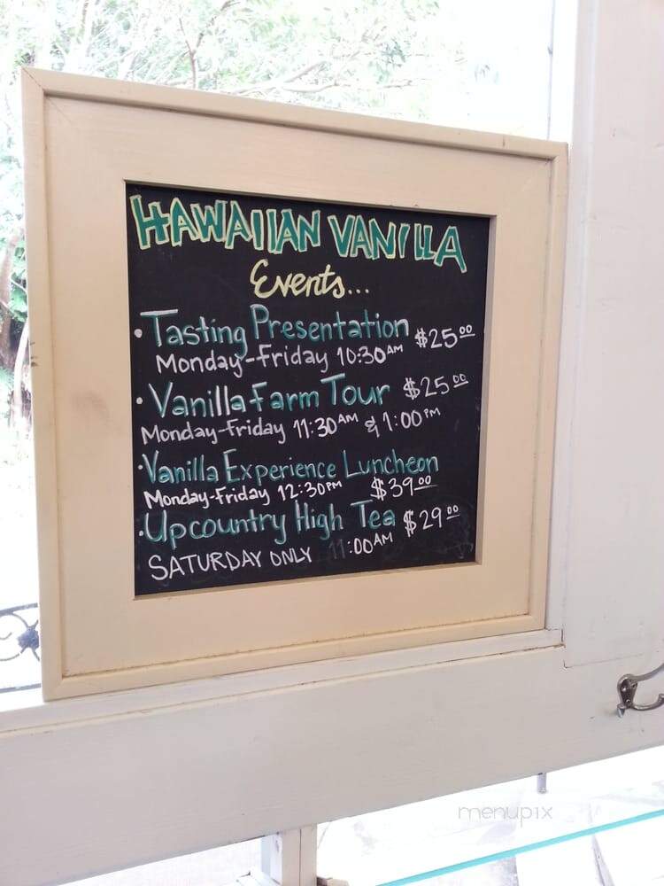 Hawaiian Vanilla Company - Paauilo, HI menu_pic