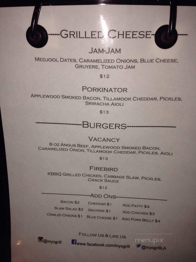 No Vacancy - Los Angeles, CA menu_pic