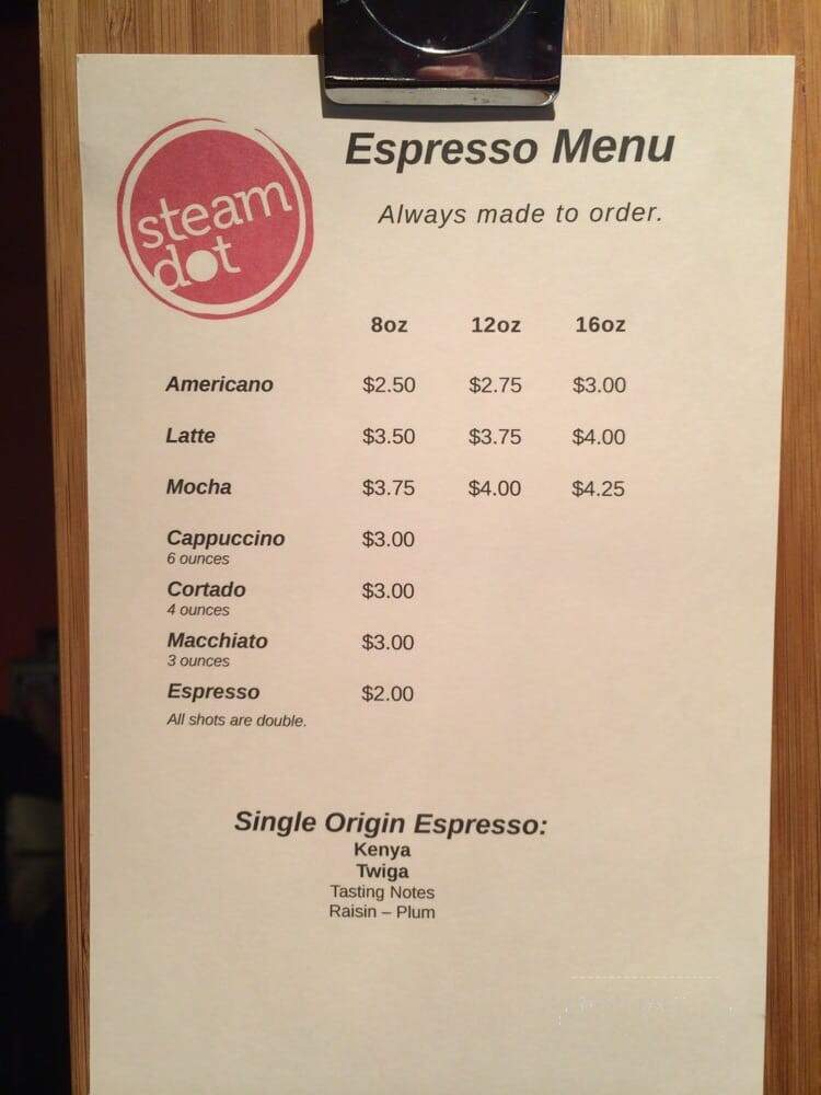 Steamdot - Anchorage, AK menu_pic