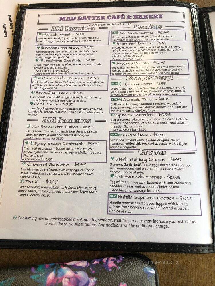 The Mad Batter Cafe & Bakery - Henderson, NV menu_pic