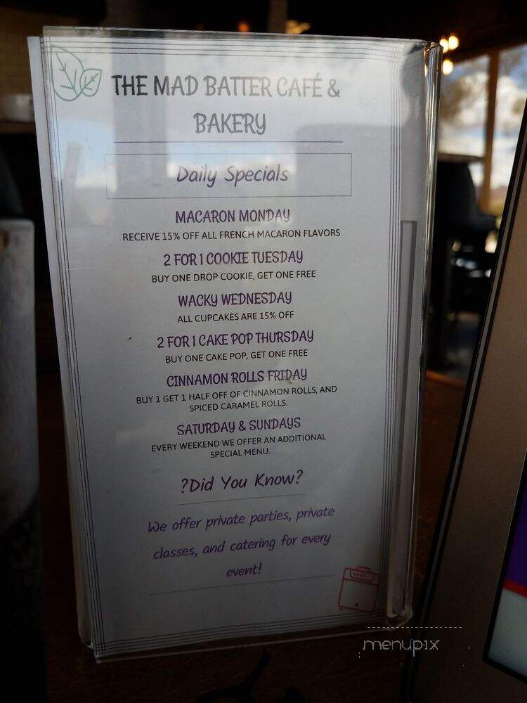 The Mad Batter Cafe & Bakery - Henderson, NV menu_pic
