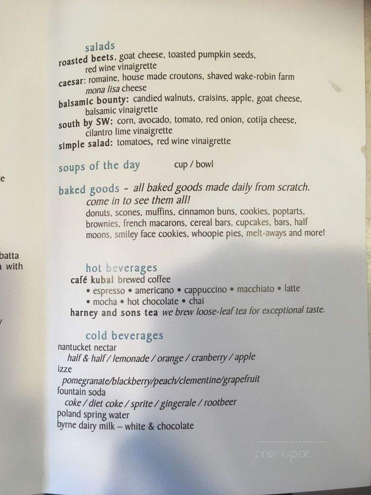 Skaneateles Bakery - Skaneateles, NY menu_pic