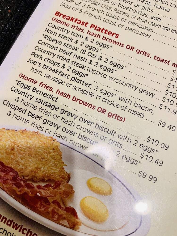 Joes Cafe - Sterling, VA menu_pic