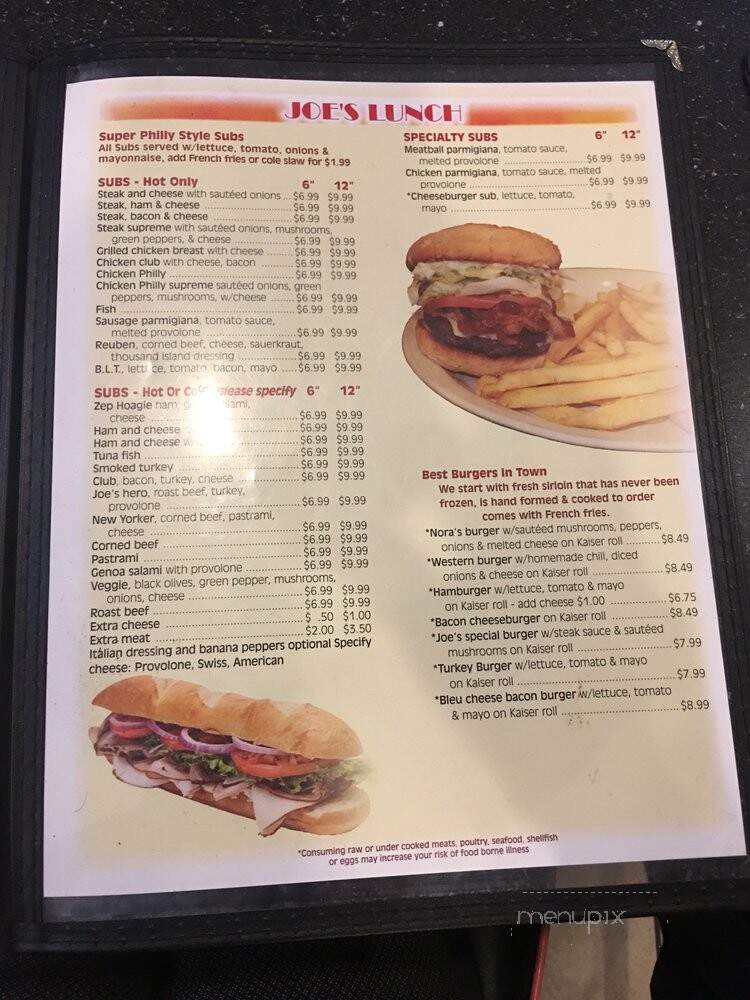 Joes Cafe - Sterling, VA menu_pic