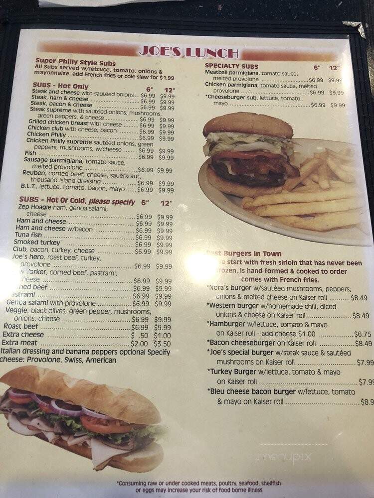 Joes Cafe - Sterling, VA menu_pic