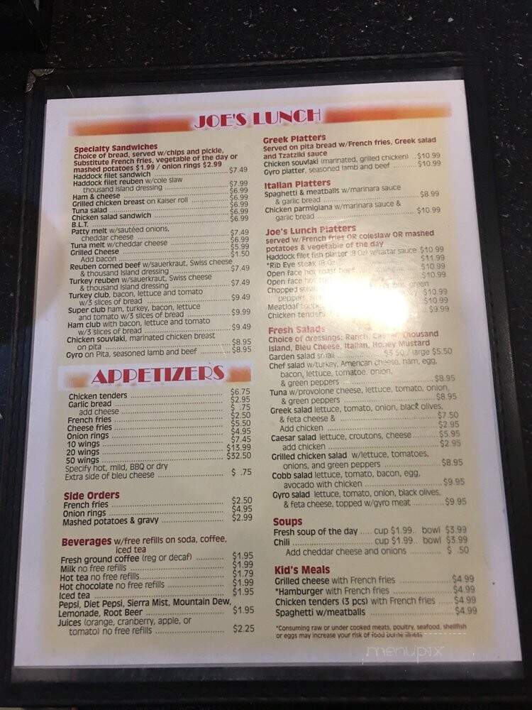 Joes Cafe - Sterling, VA menu_pic