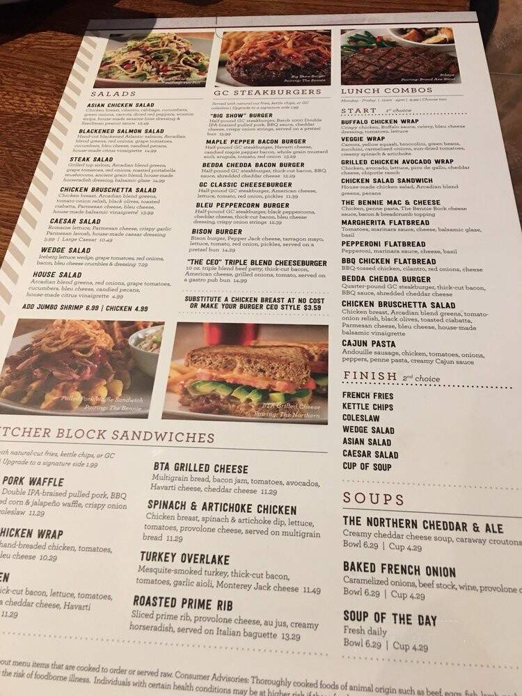 Gc Food & Brewery - Creve Coeur, MO menu_pic