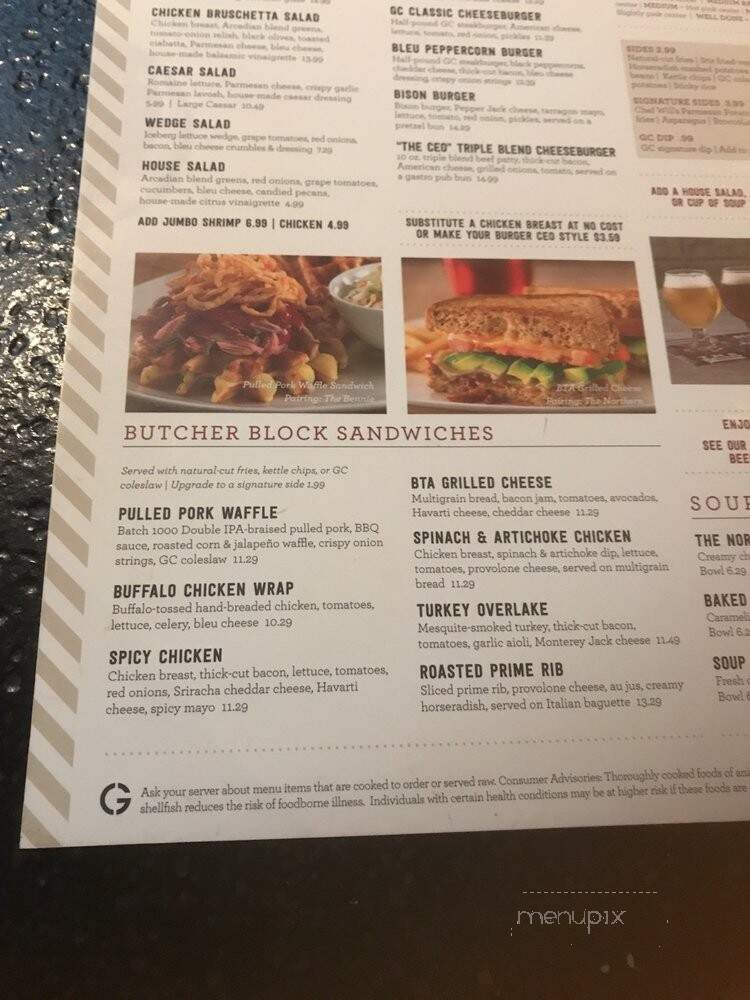 Gc Food & Brewery - Creve Coeur, MO menu_pic