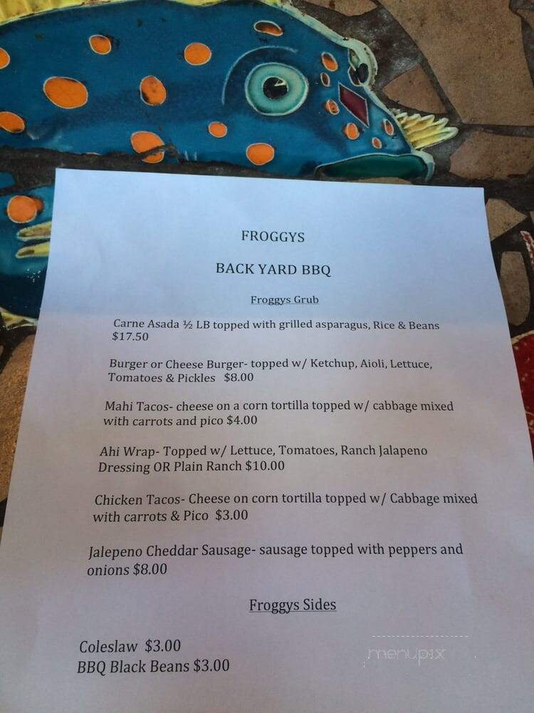 Froggy's Topanga Fish Market - Topanga, CA menu_pic